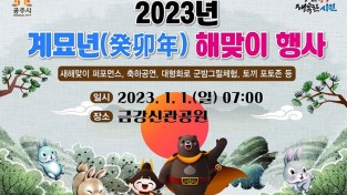 1월 1일 새해 해맞이 행사 '금강신관공원'서 개최